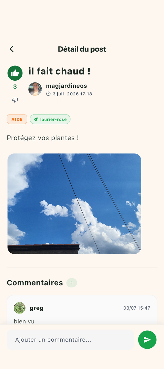 Publication ouverte avec ses commentaires
